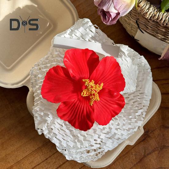 Women Hair Clip Vibrant Color Imitation Flower Decor Beach Vacation Hair Pin Party Wear Hair Accessory