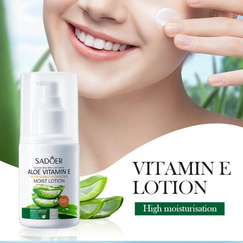 Aloe Vera Vitamin E Milk 100ml SADOER Moisturizing Moisturizing Lotion Cream