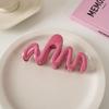 Cream Jelly Wavy Hair Claw Clip - High-End Women's Updo Accessory