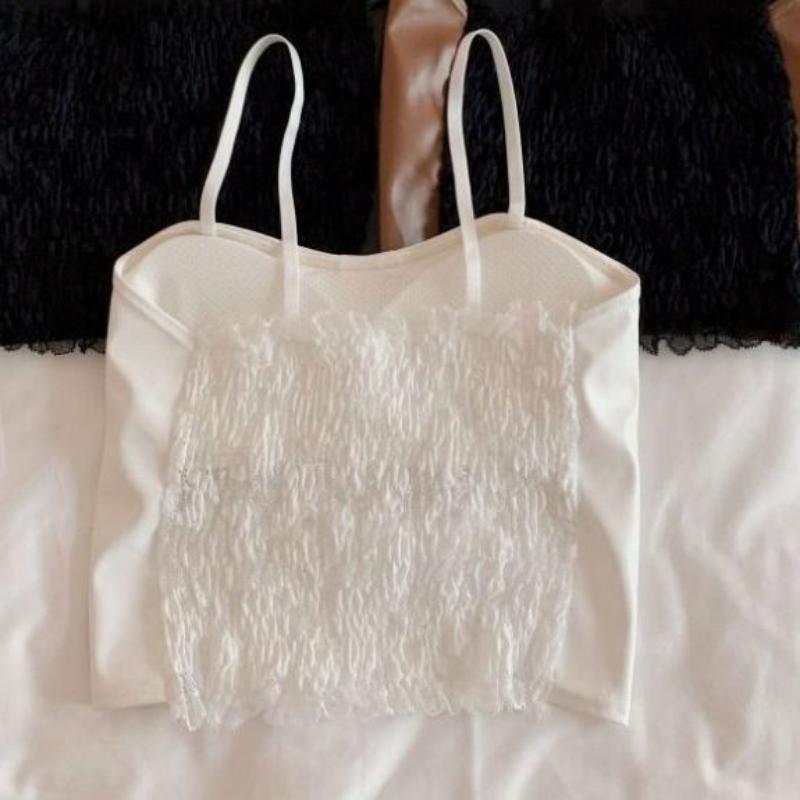 Sexy PU Leather Camisole Top Women Black Sleeveless Vest Bra with Chest Pad Underwear Korean Fashion Streetwear Female Clothes