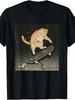 Men' & Women' Vintage Skateboard Cat T-Shirt - Retro Skateboarding Graphic Tee