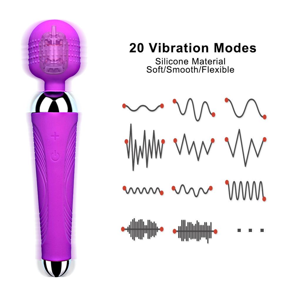 Wireless Dildos AV Vibrator Magic Wand for Women Clitoris Stimulator USB Rechargeable Massager Goods Sex Toys for Adults
