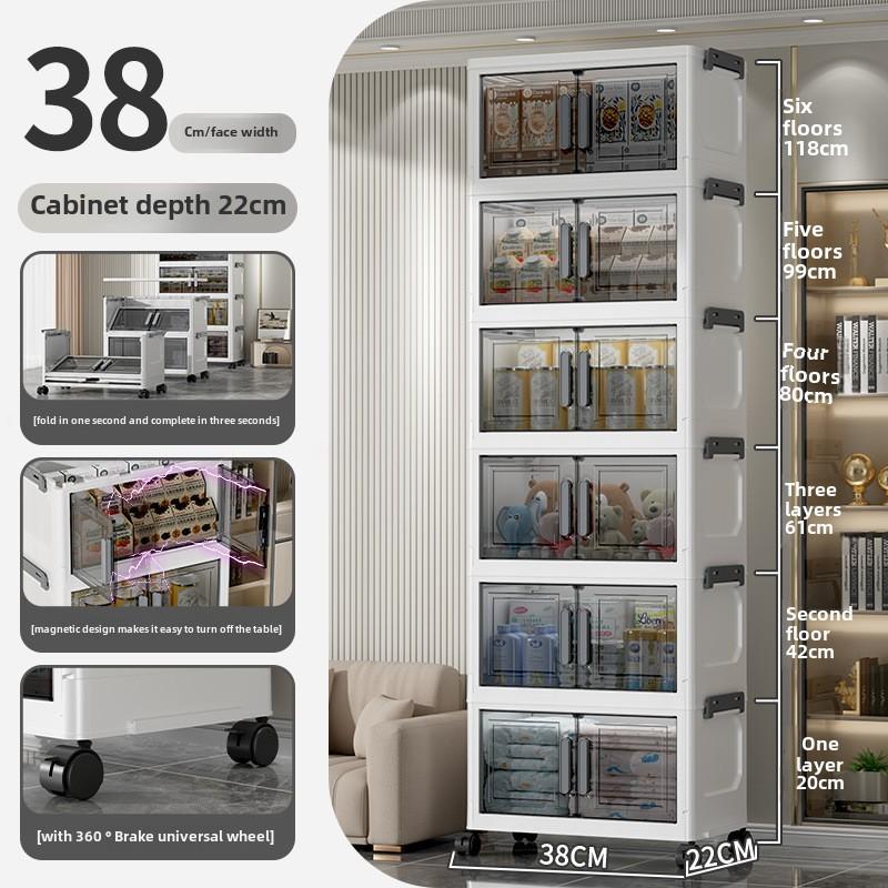 Apverčiama daiktadėžės laikymo spintelė, sulankstoma plastikinė spinta, tarpvalstybinė drabužių organizavimo dėžutė namams, miegamojo spintelė