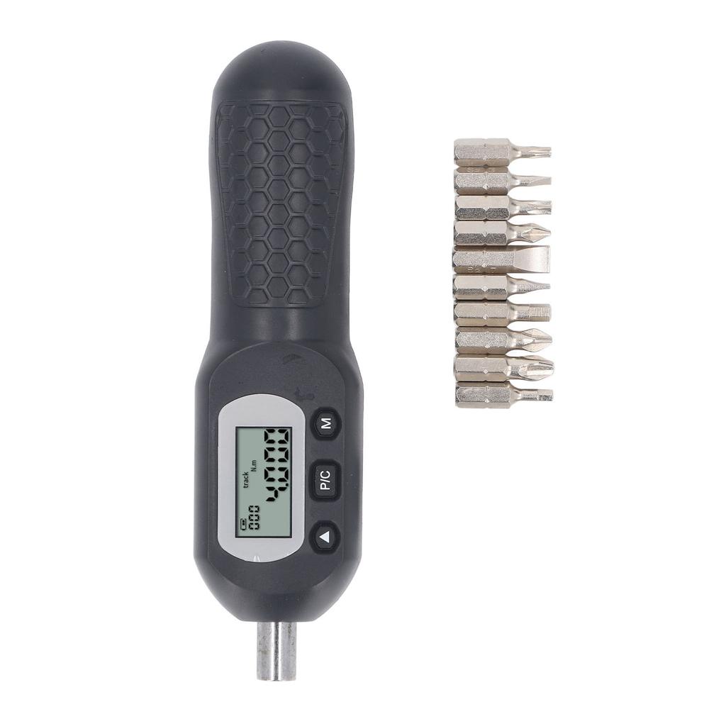 Adjustable Torsion Screwdriver 0.4-4Nm Range 1/4 Inch Drive 4 Units Backlit LCD Digital Torsion Driv