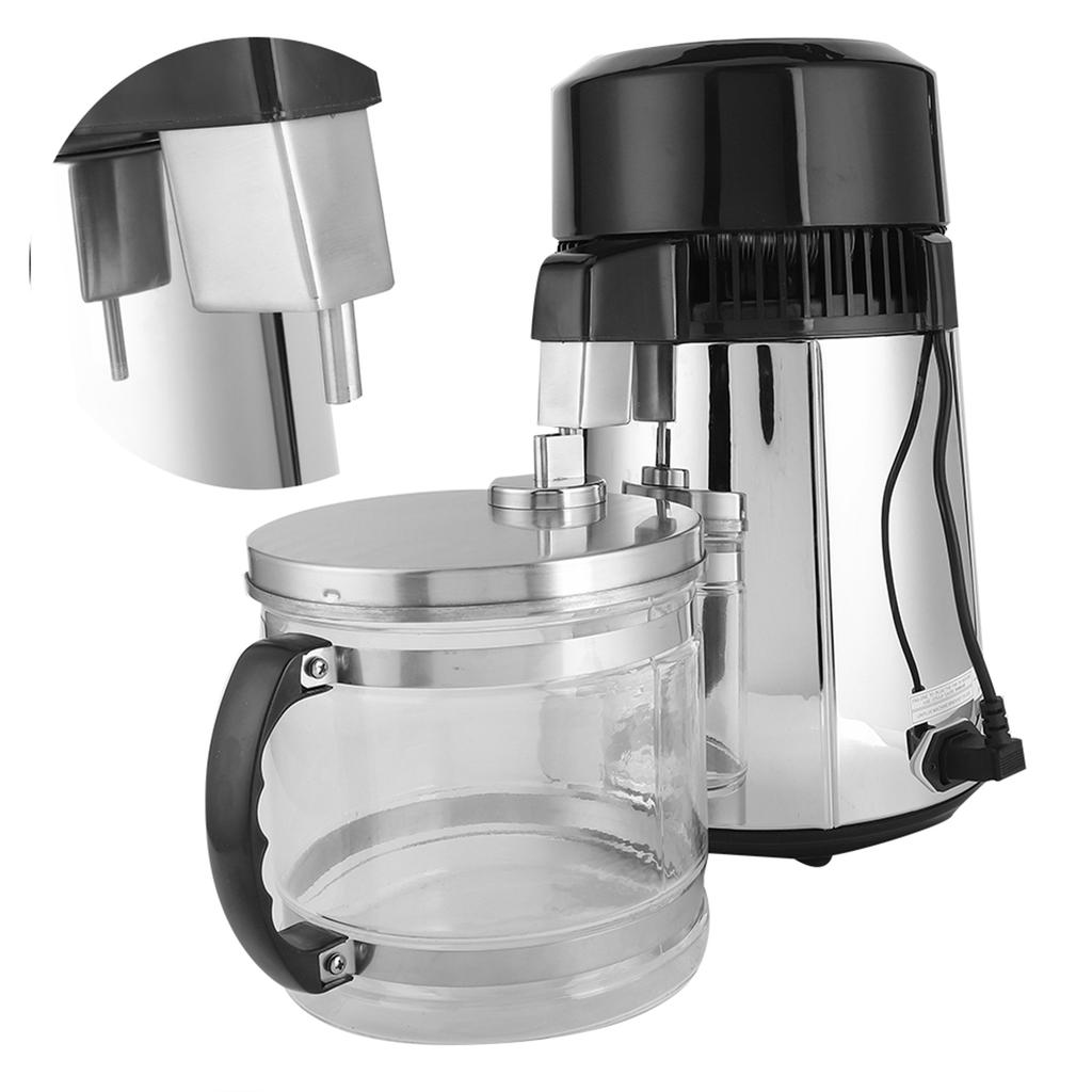 4L Stainless Steel Countertop Pure Water Distiller Distillation Equipment for Home OfficeUS