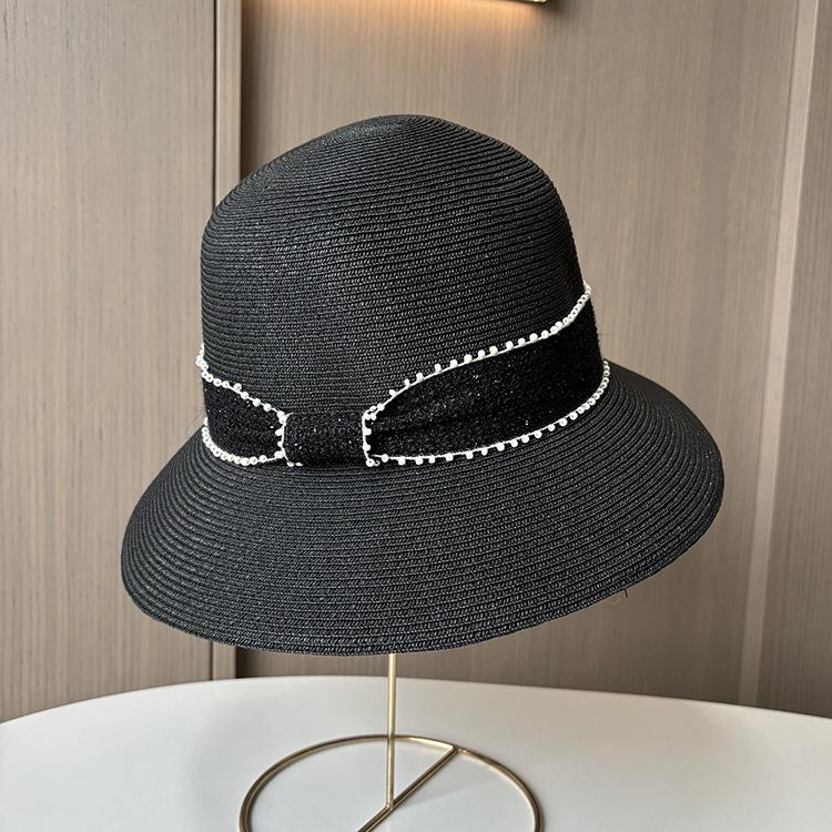 Premium grass summer visor women's outdoor travel UV protection sun hat casual big edge straw hat