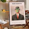 Scandinavian minimalist Rene Magritte surrealist Self-adhesive Art Poster Whitepaper Sticker DIY Room Bar Cafe Wall Decor