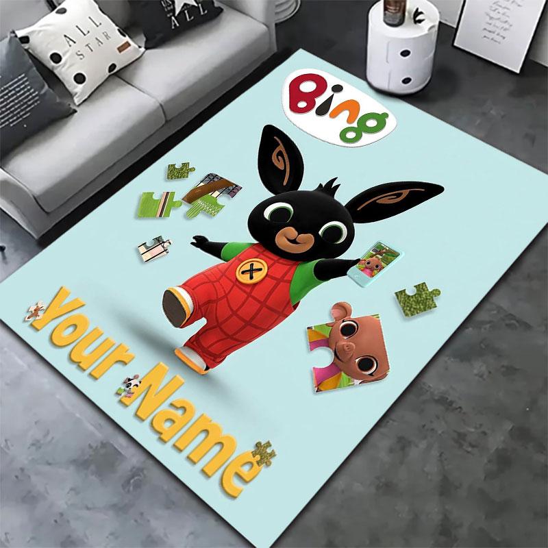 Bing Custom Name Carpet Rug for Living Room Bedroom Home Sofa Decoration,Kids play Non-slip Floor Mat