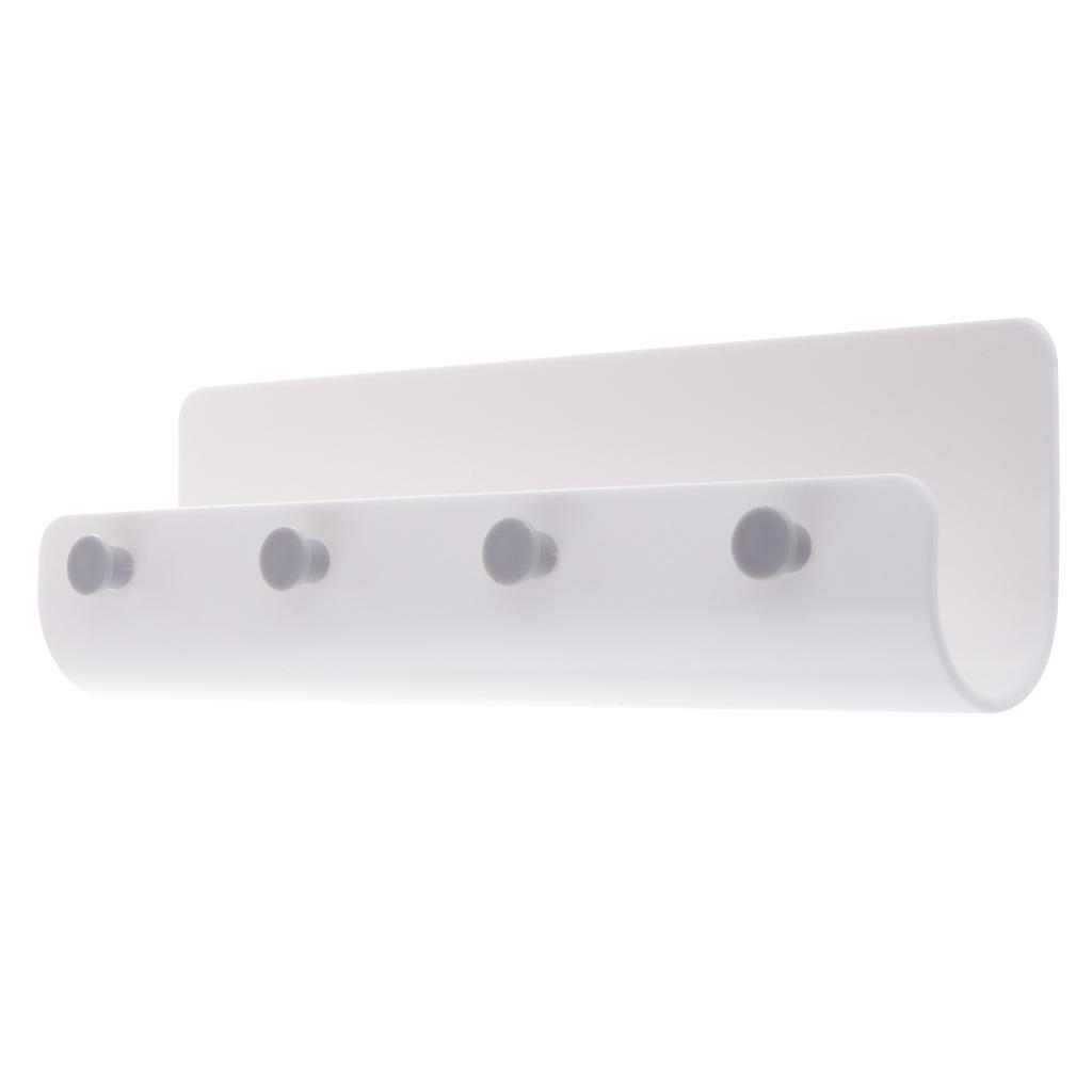 Wall Mount Holder with Storage Basket Holds Board Spray Bottles Starch Laundry Rooms - White