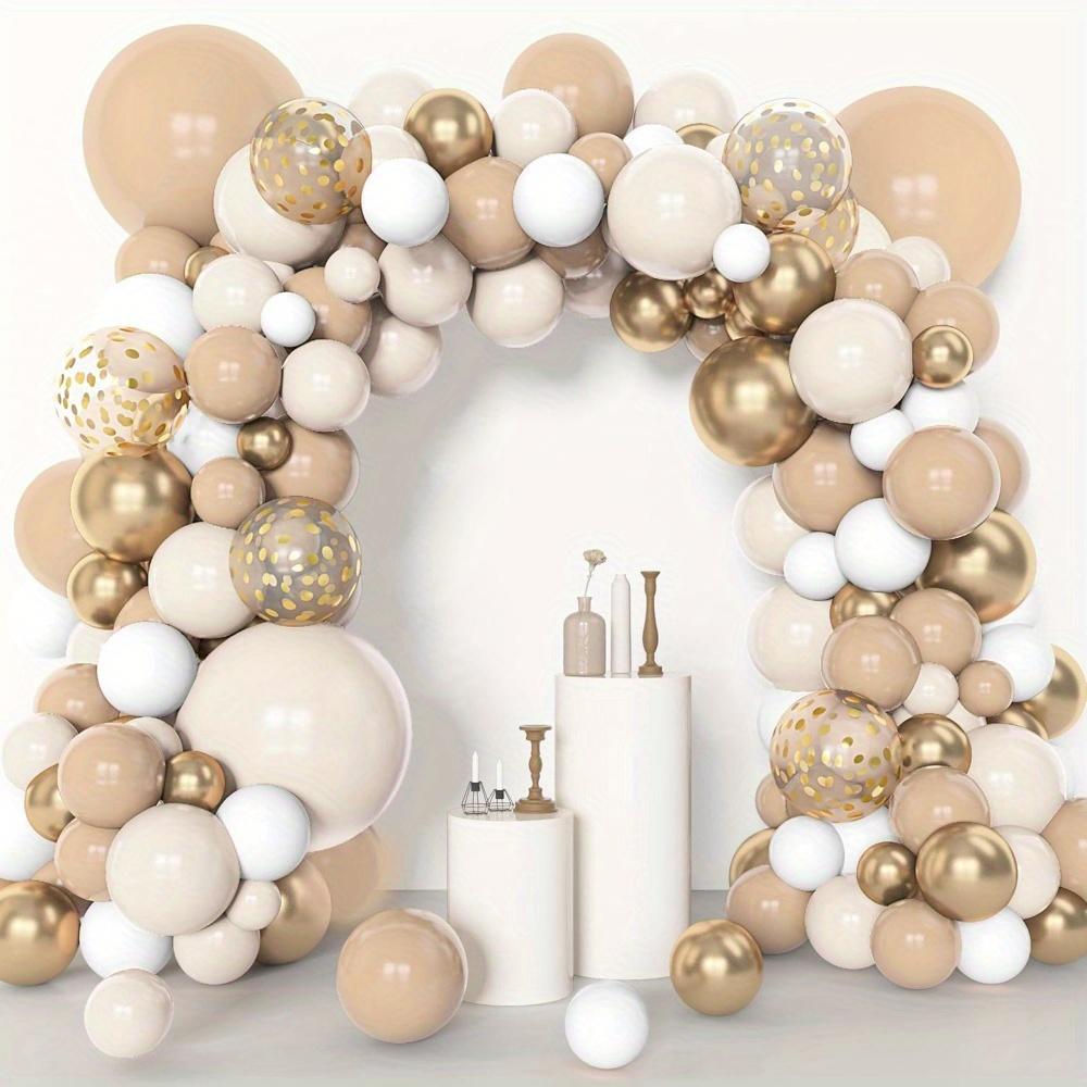 148pcs White Sand Balloon Arch Set Includes Suitable for Birthday Party Wedding Arrangements and Baptism Ceremony Decorations