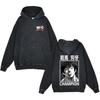 Baki Hanma Anime Streetwear Hoodie Heavyweight Cotton Washed Vintage Style Mens Long Sleeve Pullover