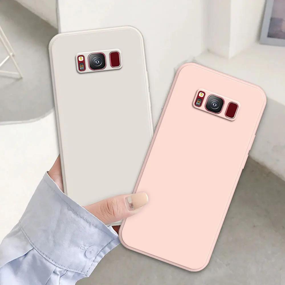 For Samsung S8 Case For Samsung Galaxy S8 Plus Coque Matte Soft Silicone Shockproof Cover For Samsung S8 Square Phone Case Funda
