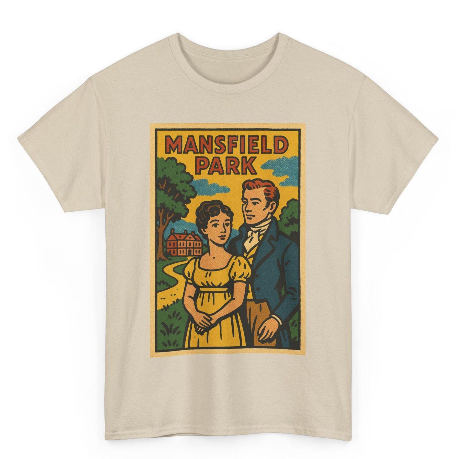 Mansfield Park T-Shirt: Jane Austen Comic Style Graphic Tee 2XL
