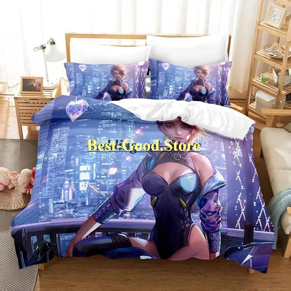 Game Kda The Baddest Bedding Set Single Twin Full Queen King Size Bed Set Aldult Kid Bedroom Duvetcover Sets Anime Bed Sheet Set