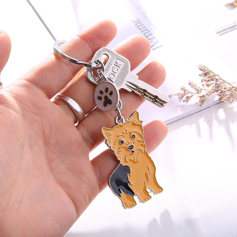 Cute Dog Keyring Gifts Fashionable Animal Charms Small Accessories Car Keyrings and Bag Charms