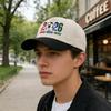 Color-Blocked Breathable Peaked Cap Sun Protection Running Sun Caps Soccer Baseball Cap  Sports