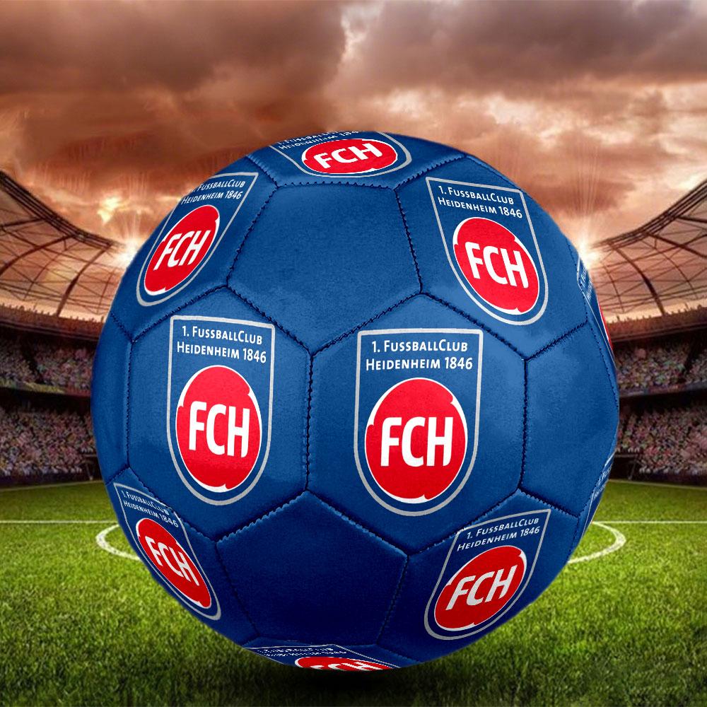 FC Heidenheim Size 5 Soccer Ball, Machine-Stitched PVC, Durable & High Bounce, All Ages Fit, fan merchandise, matches & outdoor use.