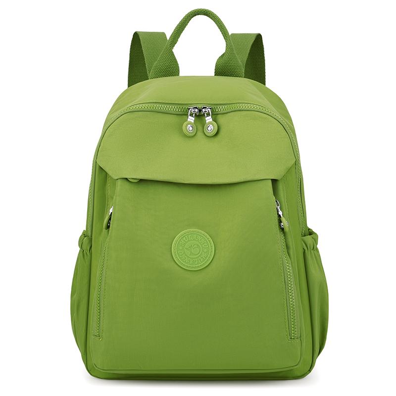 Solid Color Backpack Women Commuter Large Capacity Nylon Lightweight Backpack