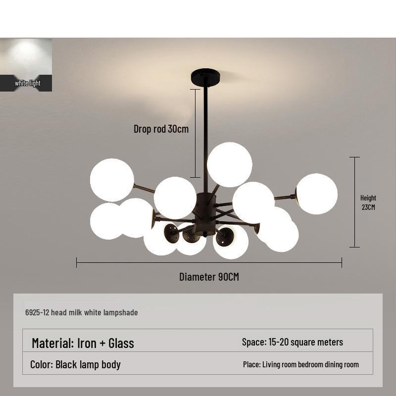 Nordic Modern Chandelier - Elegant, Atmospheric Lighting for Living Rooms, Bedrooms, or Dining Areas