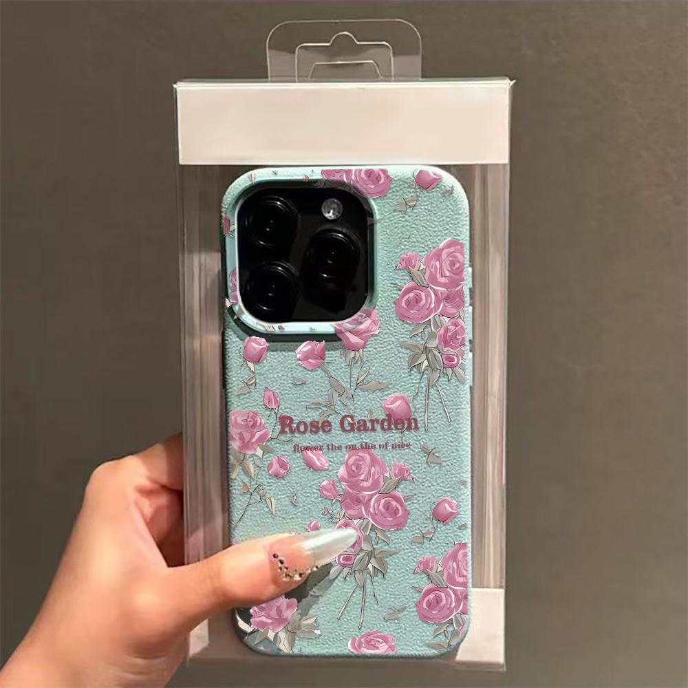 Soft Floral Pattern Phone Case For Iphone 17 17E 16E 13 Plus 15 Pro Max 14 16 11 12 Reinforced Corner Anti-Drop Shell Coque
