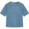 Slim Fit Solid Color Short Sleeve T-Shirt Women Tops Blue 4WS4K238-420