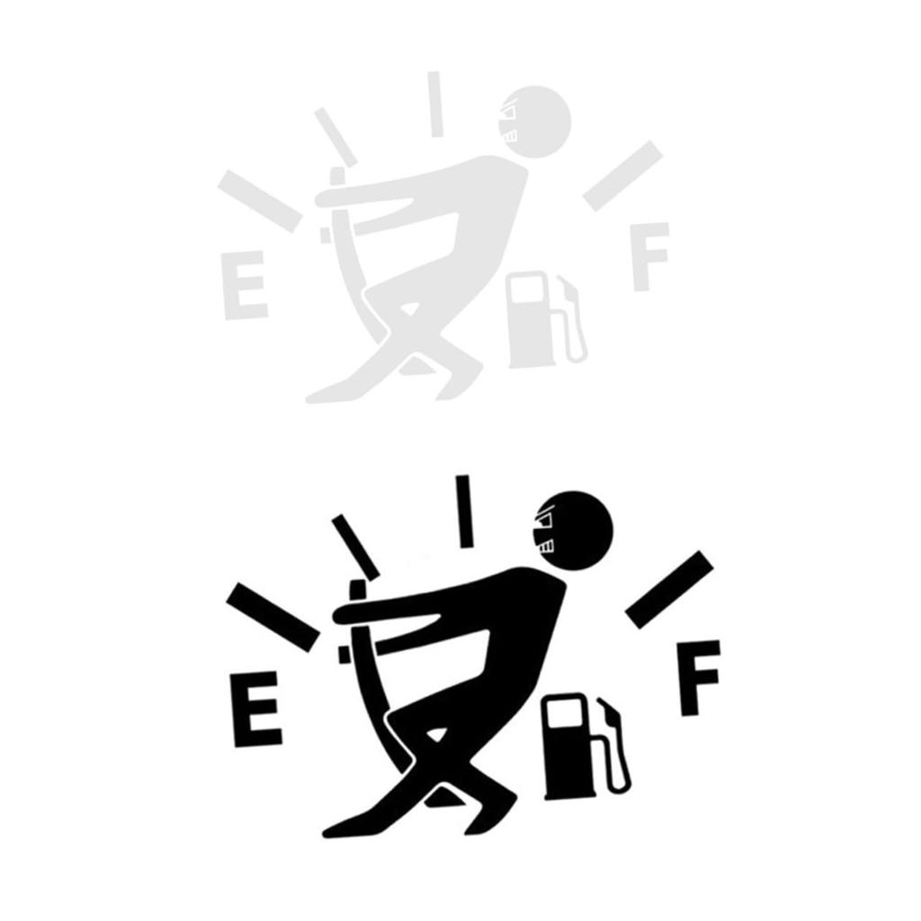 Beatifufu Gas Gauge Sticker Seal Tank Car Sticker Gas Meter Applique S164 White