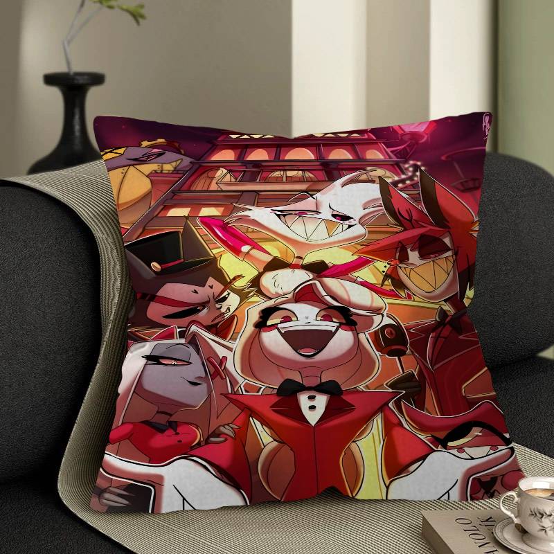 Hazbin H-Hotels Angel Dust Alastor Povlak na polštář Potah na polštář Pouzdro na polštář do auta na pohovku Auto Vánoční dárek 40x40cm 45x45cm