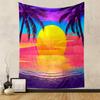 Tropical Sunset with Palm Trees Patterned Tapestry Decorative Wall Hanging, Home Bedroom Living Room Decor