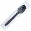 Nagao Disposable Spoons, 16cm, Black, Individually Wrapped, Set of 100, 200818