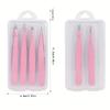 4pcs Eyebrow Tweezers Set Stainless Steel Precision Tweezers For Hair Removal