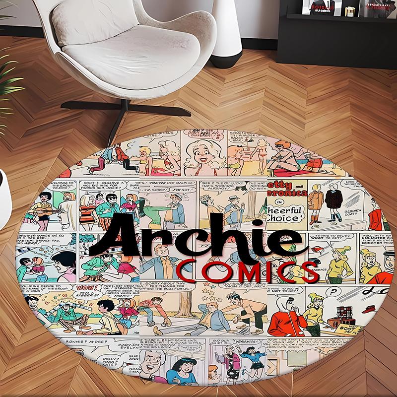 Archie Comics (1) Runder Büroteppich Dekorativer Bodenteppich für Büro Schlafzimmer Wohnzimmer und Wohnbereich