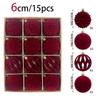Christmas Flocking Ball Ornament Set - European Irregular Shapes