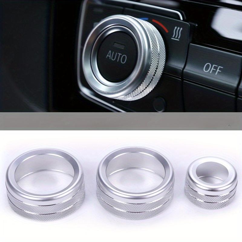 3pcs Car Air Conditioning Audio Volume Knob Ring Button Switch Trim Cover For BMW 1 2 3 Series X1 X2 F20 F21 F46 F30 F35 F47 F48 F39