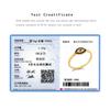 ANDYWEN 925 Sterling Silber Gelbgold Blau Teufelsauge Glücksring für Frauen Schlank Luxus Zirkon Pflastern Mode Hohe Schmuck Geschenk