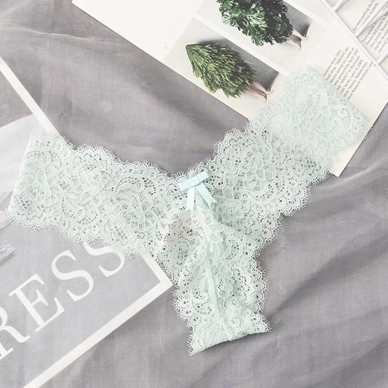 European and American Sexy Lace Lingerie Low-Waist G-String Thong Panties Temptation Breathable Intimates Underwear