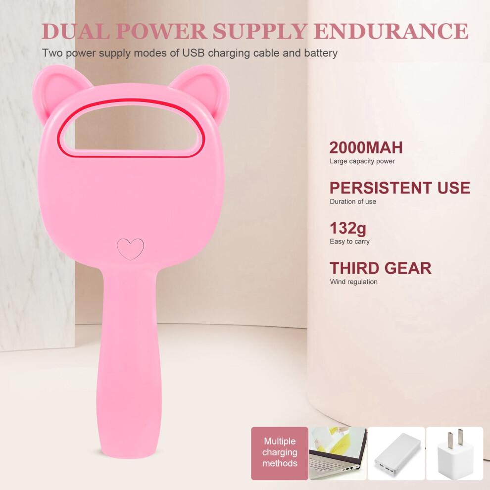 GOOHOCHY Bladeless Handheld Fan Small USB Rechargeable Personal Cat Fan for Home Travel