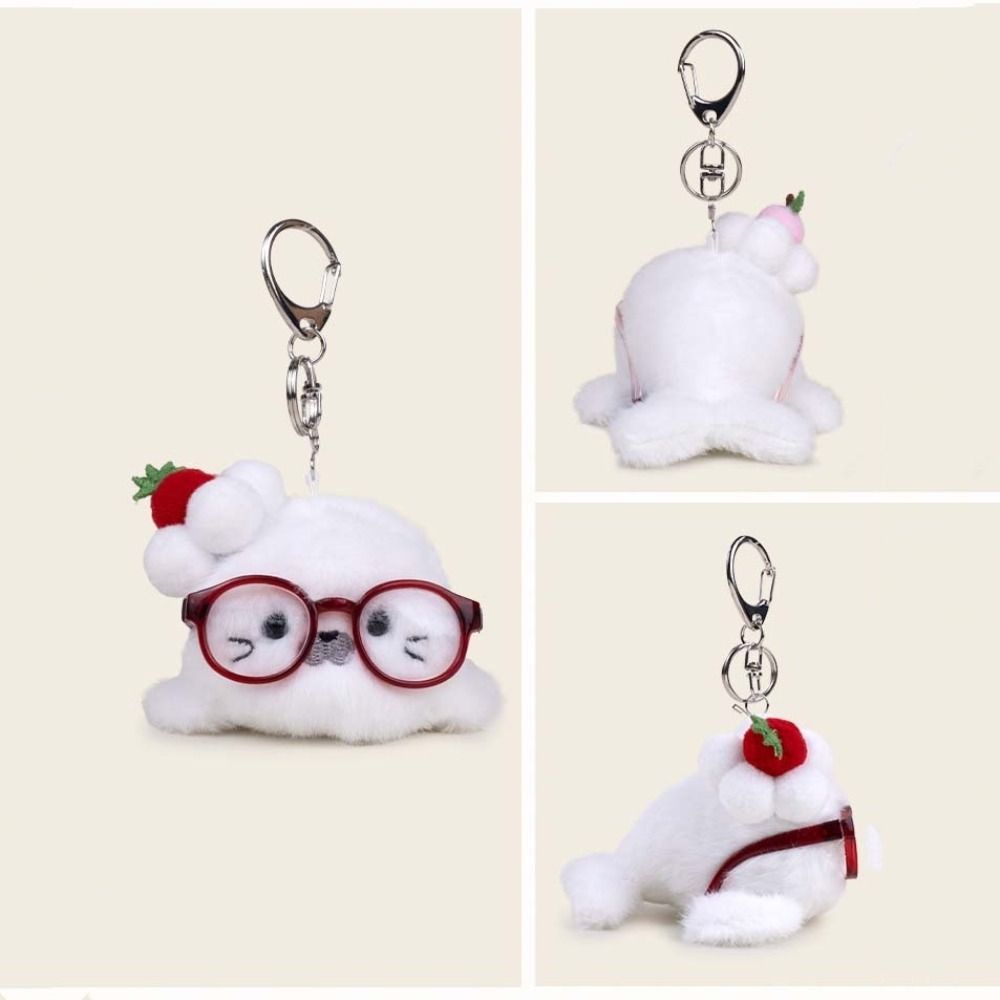 Simulation Little Seal Doll Fun Decorations Plush Pendant Glasses Seal Keychain Kids Toy