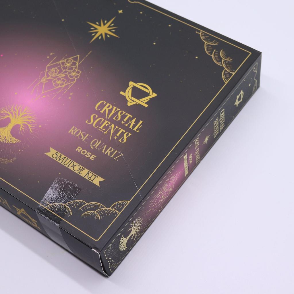 6x Rose Quartz Crystal Scents Smudge Incense – Rose