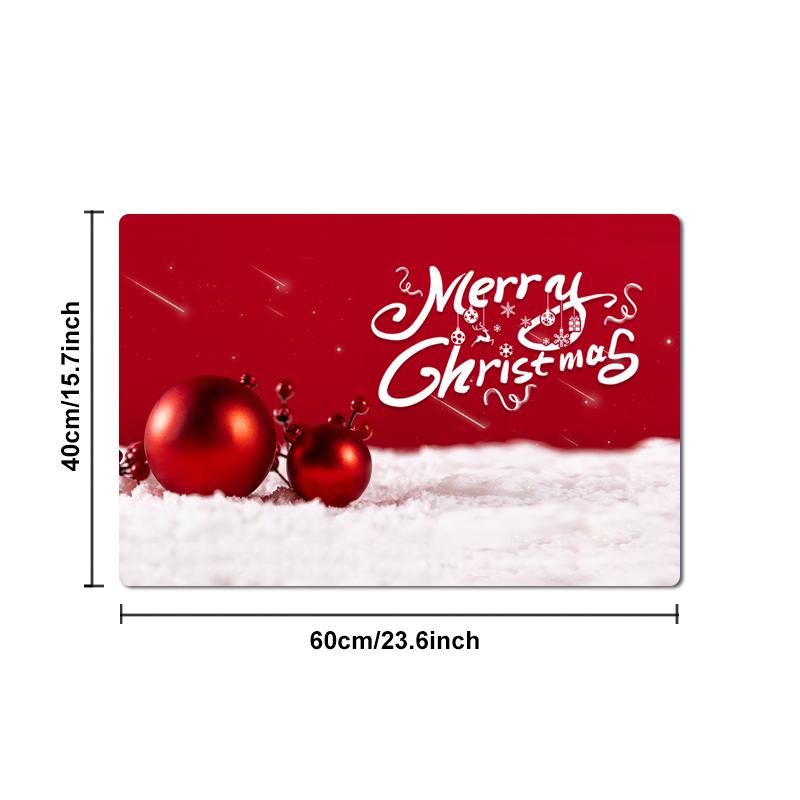 SANFAN Customizable Christmas Multipurpose Floor Mat Doorway Bath Mat Kitchen Mat