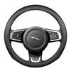 Genuine Leather Steering Wheel Cover for Jaguar XF, F-PACE, XEL, XFL, XJ, XE - All Seasons, Non-Slip.
