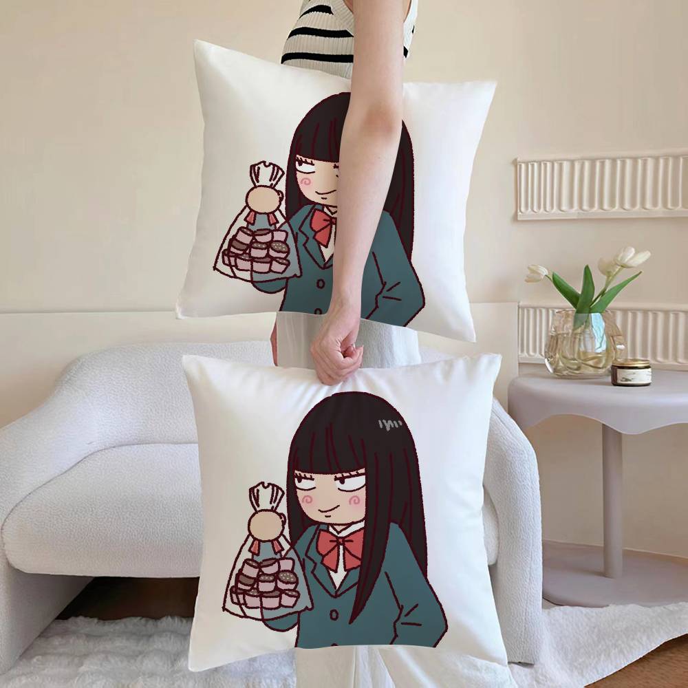 

Cute K-Kimi ni Todoke Pillow Case Sofa and Living Room Decorative Cushion Covers Dust-proof and Mite-proof Invisible Zipper 12x12Inch