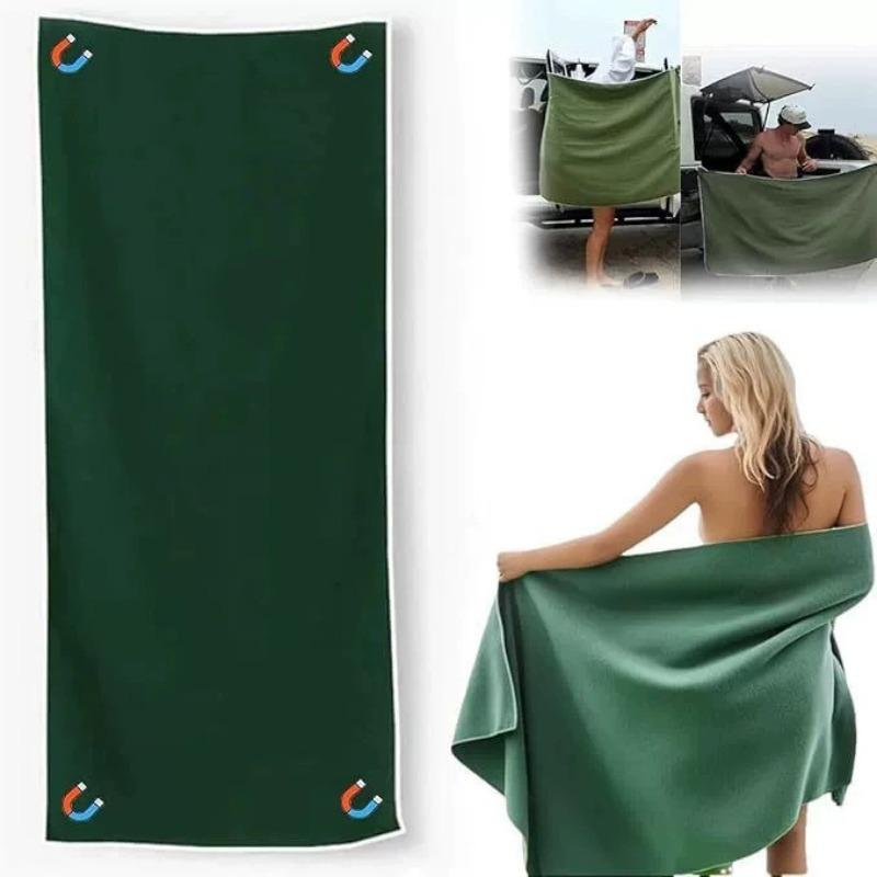 

Outdoor Multifunctional Magnetic Bath Towel Portable Microfiber Coral Velvet Beach Quick Drying Towel Covering Cloth Bath Towel 77.55inchX31inch