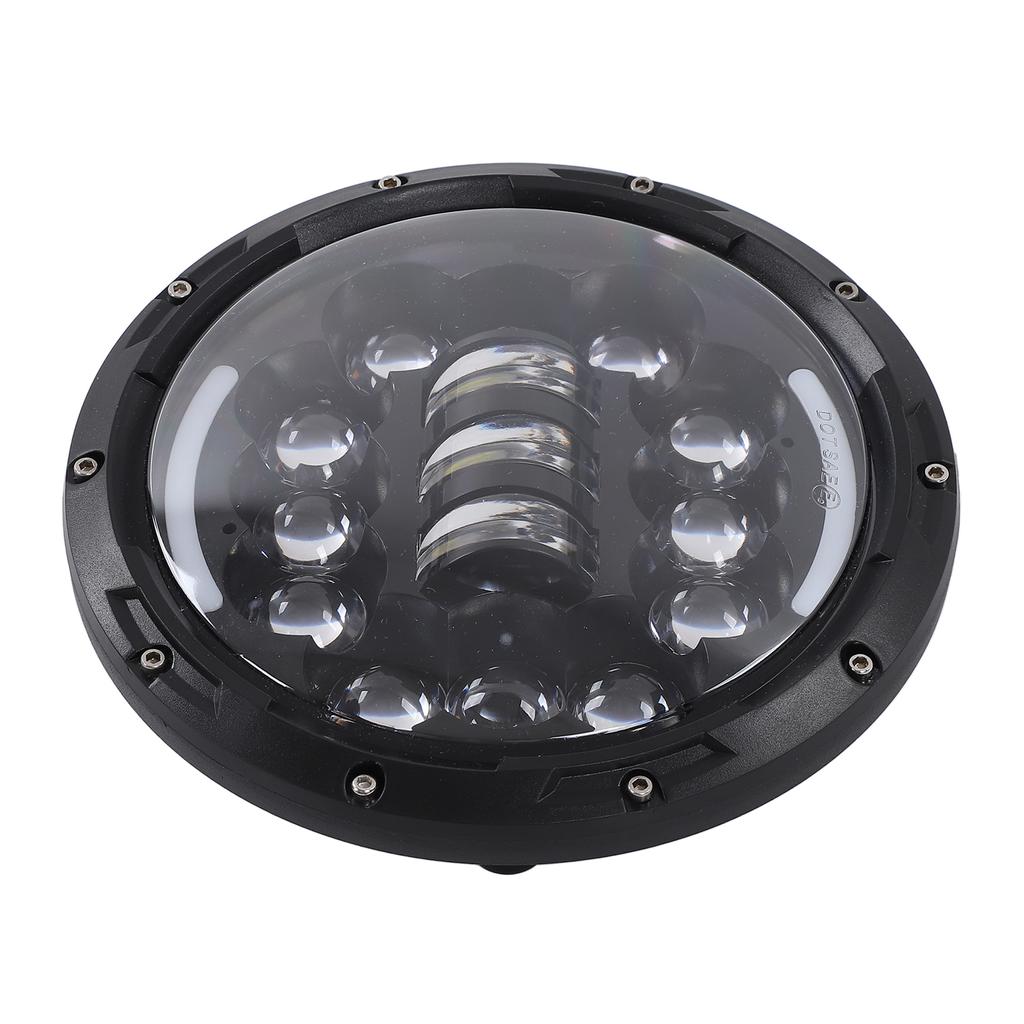 7in 12 LEDs Motorcycle Headlight 6500K?7000K 4400LM IP67 Protection Replacement for Wrangler
