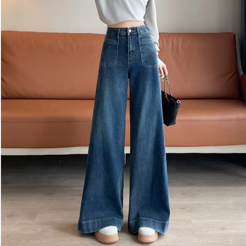 

Women s Retro Straight Leg Floor-Length Flare Jeans - Spring/Autumn 2025 Collection XL: 155-165cm (121-131 jin)