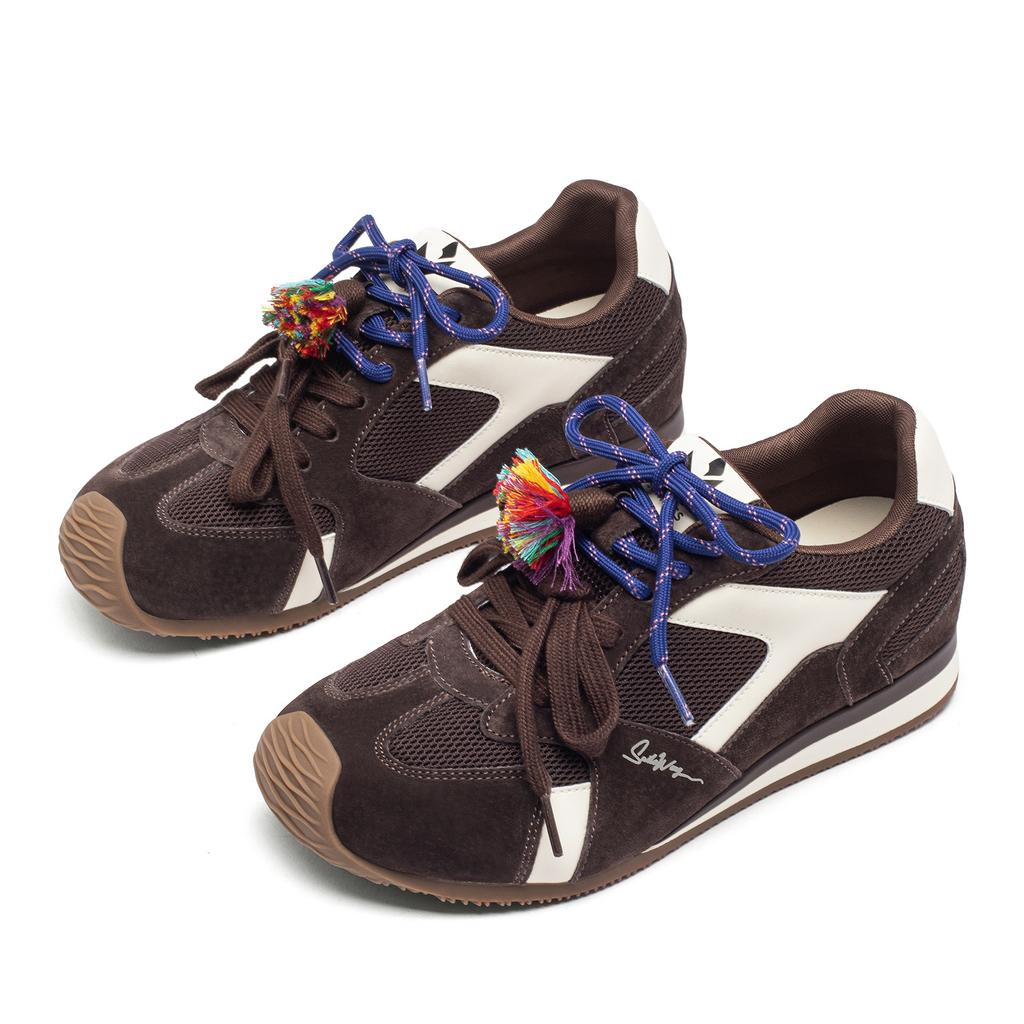 Strictly selected autumn and winter German training shoes women's new trendy breathable shoes inner height increase leather versatile platform sports