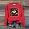 Women's Fashion Casual Long Sleeve Loose Christmas Printed Sweatshirt