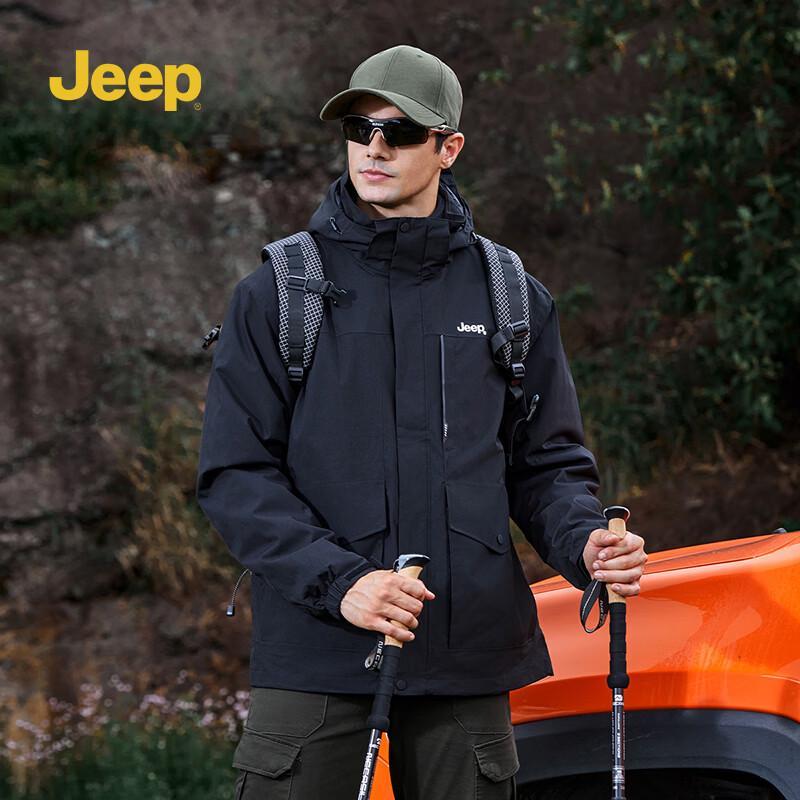 

JEEP Men s Outdoor Multi-Pocket Windbreaker Jacket 3XL