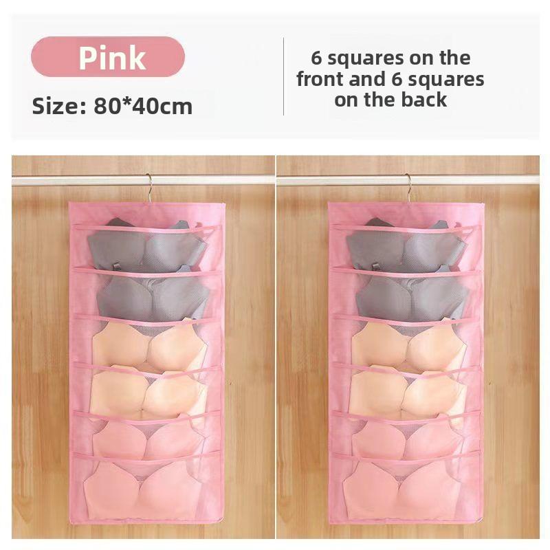 1pc  Double-sided Underwear Storage Bag, Hanging Underwear and Underpants Storage Bag, Compartments for Household Use