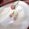 Natural freshwater pearl stud earrings women's niche design light luxury temperament earrings 2025 new silver needle earrings