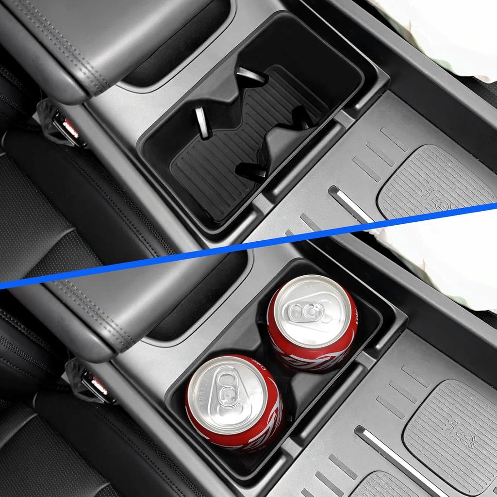 LUCKEASY Center Console Water Cup Holder Insert Compatible with 2024 2025 Hyundai Santa Fe Not for Tucson Center Console Water Drink Limiter Holder
